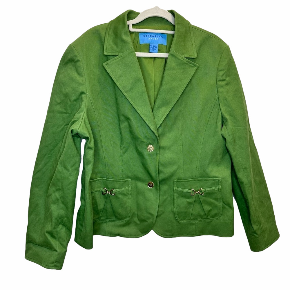 NWT Doncaster Sport Green Jacket With Gold Bows Size 18M